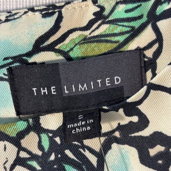 The Limited Womens Floral Print Tunic Dress S Green/Yellow Polyester 3/4 Sleeve - Picture 3 of 9